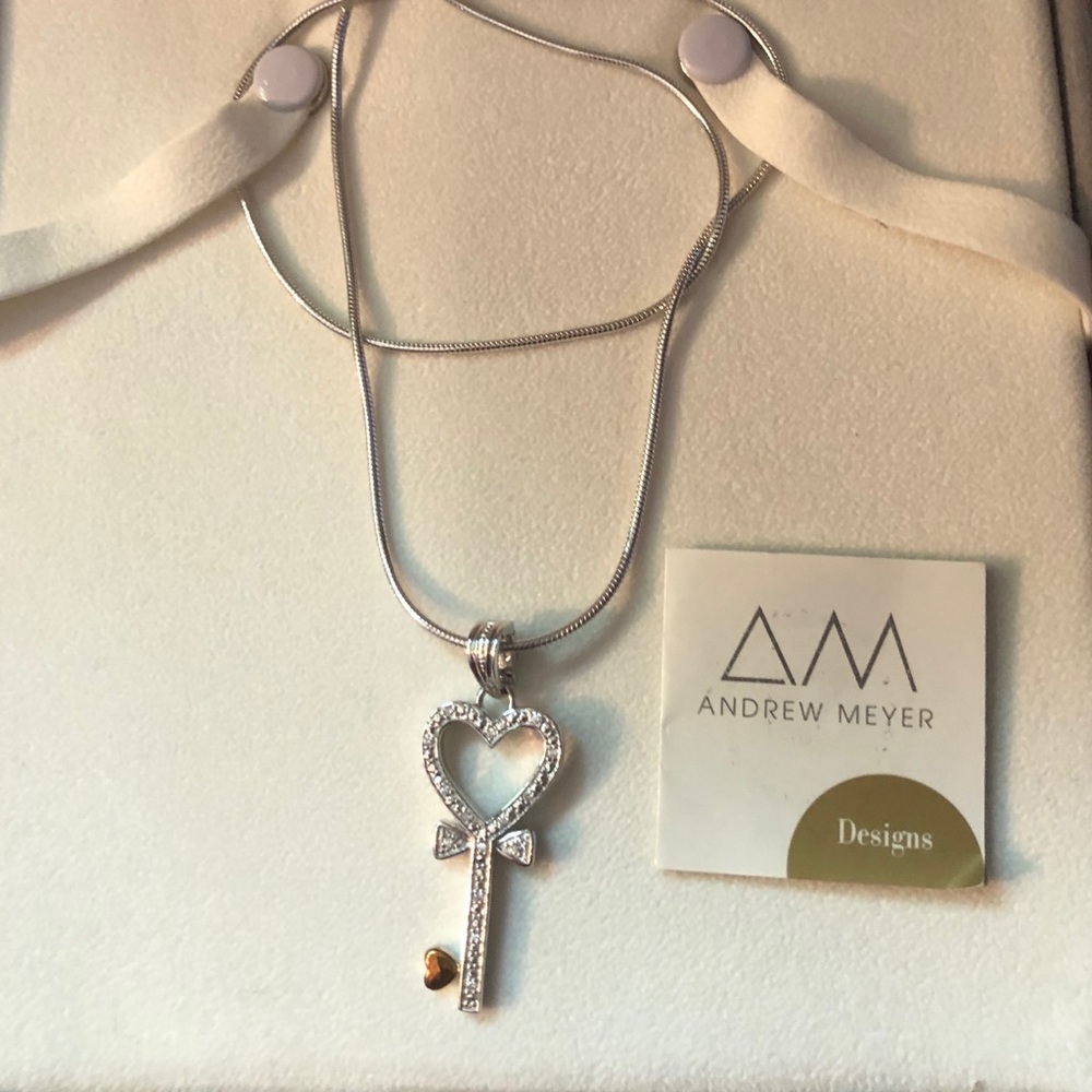 Andrew Meyer 1/8 ct Diamond/Sterling &18K Enhanser